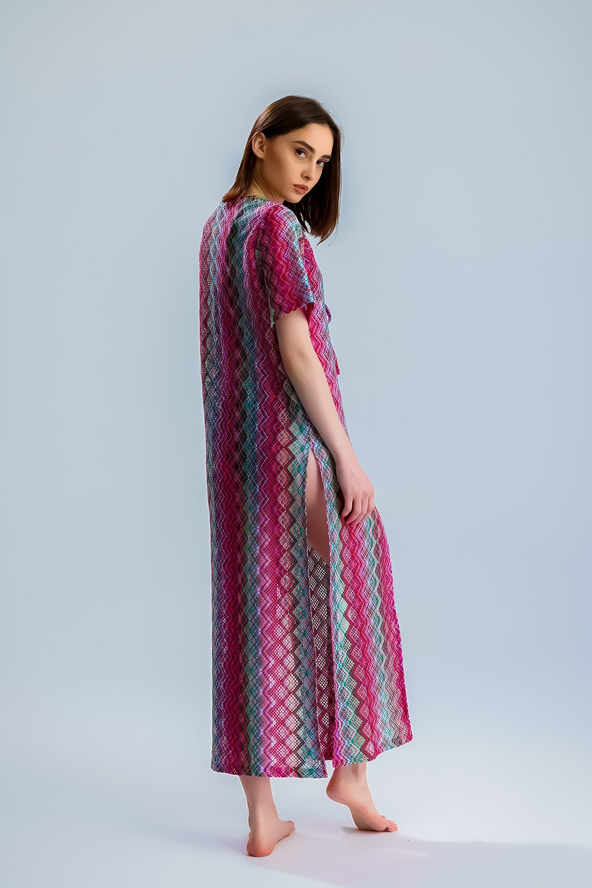 Knit Pembe Kimono