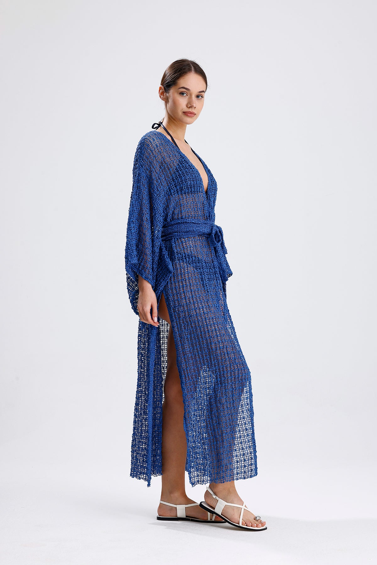 Luna Mavi Klasik Kimono