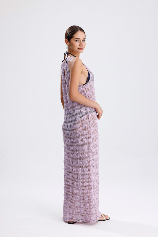 SOLEIL KNIT DRESS-LILAC