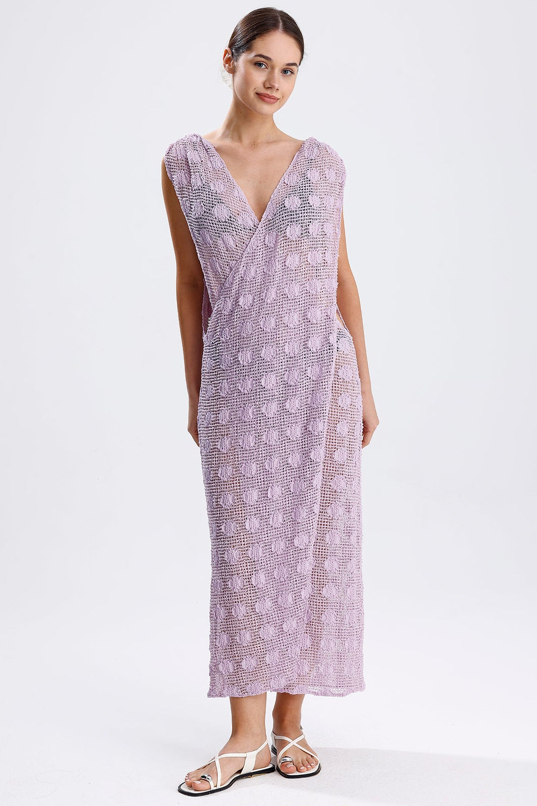 lilac knit dress Femi Knit Dress-Lilac