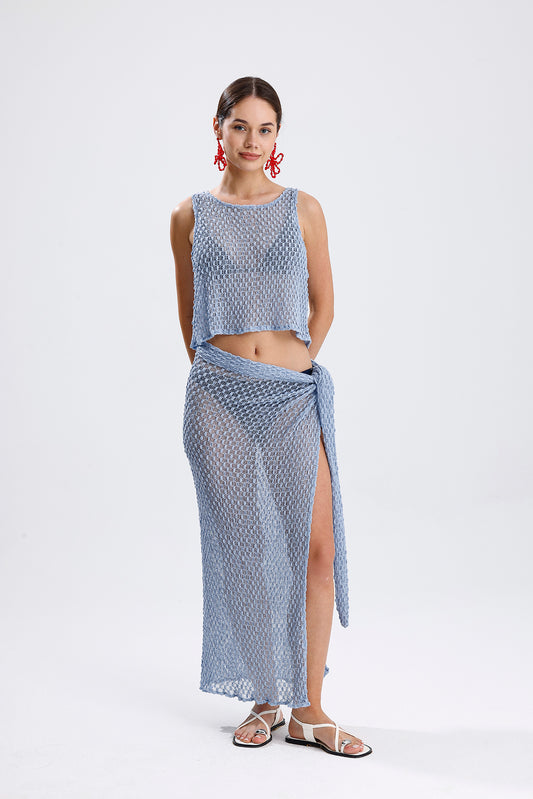 LUISA PAREO SET-POWDER BLUE
