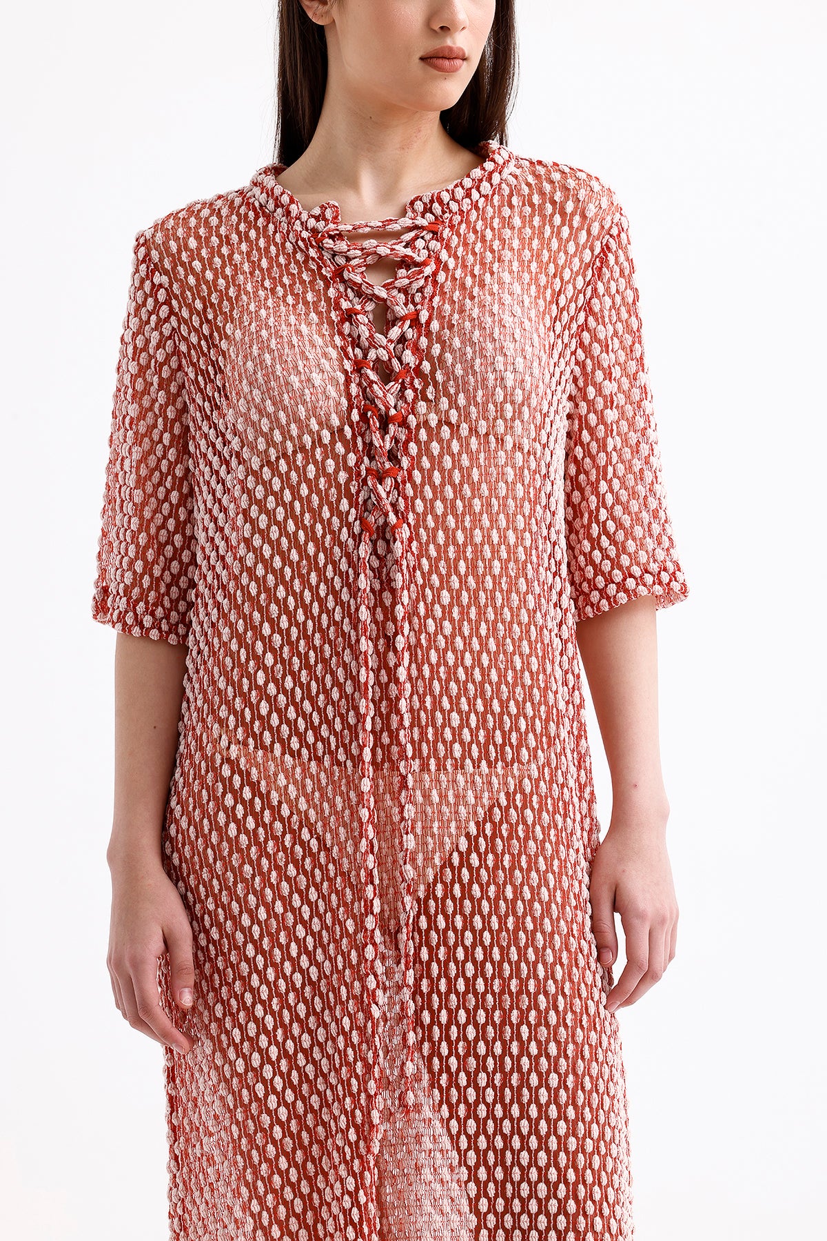 Pearl Kırmızı Kaftan Elbise