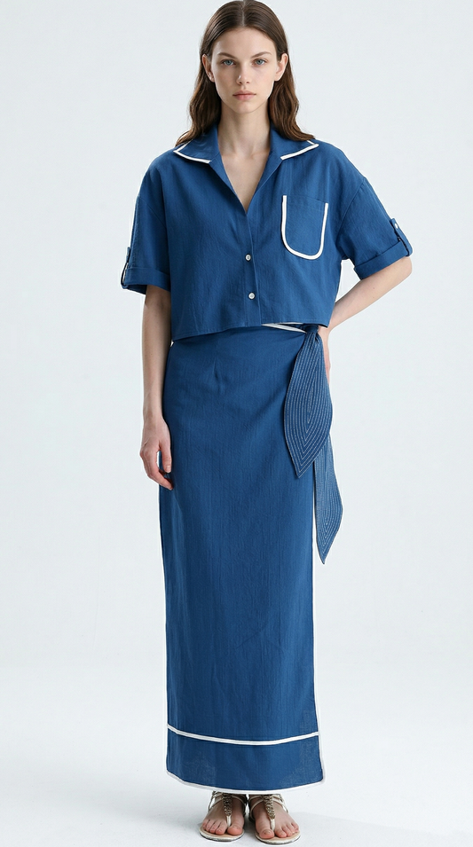 MARIS PAREO SET BLUE