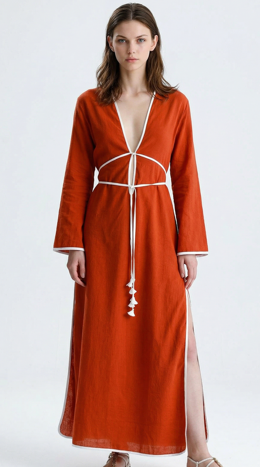 SERENA DRESS TERRACOTTA