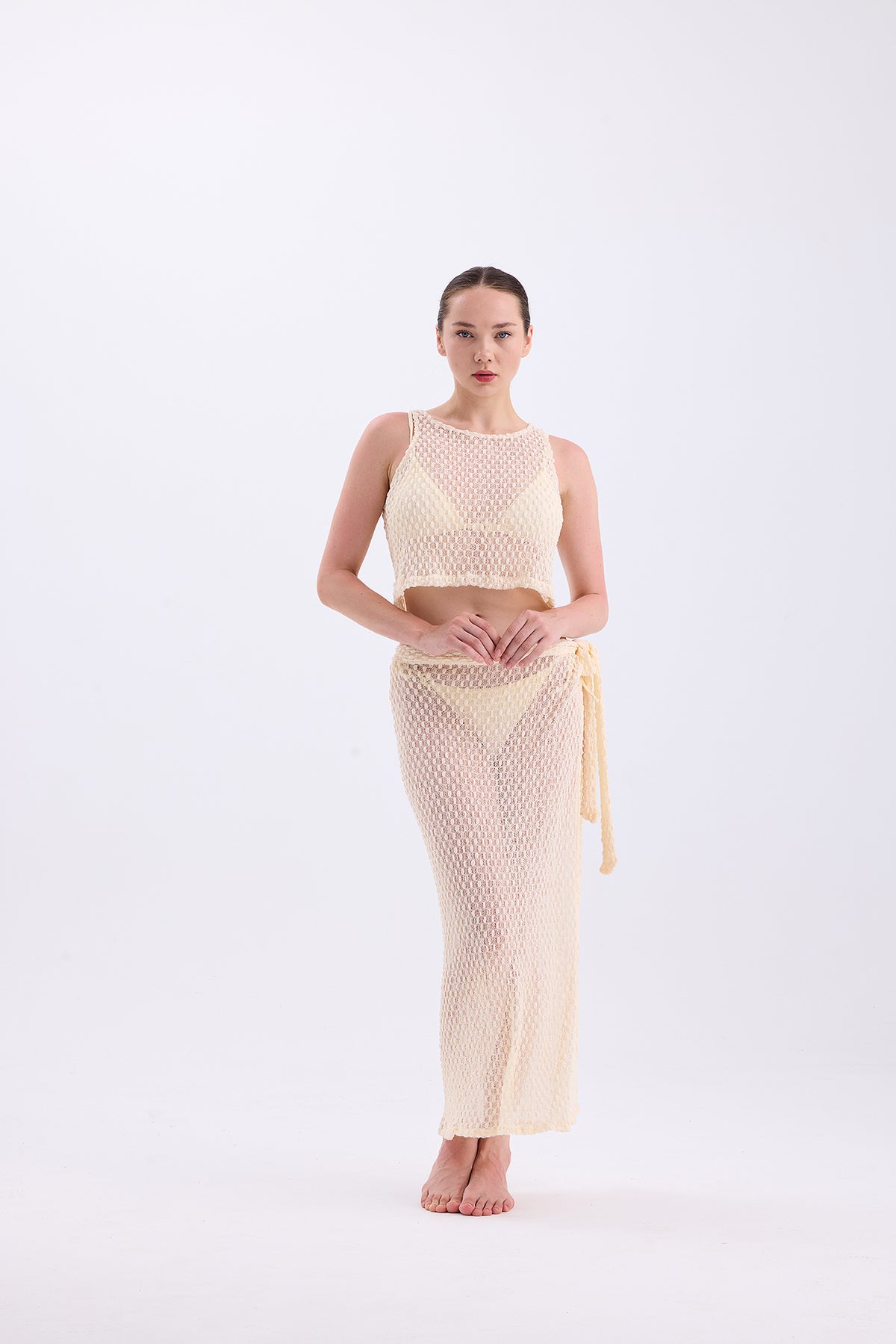 Luisa Ekru Pareo Set