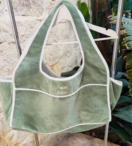 AISHA TOWEL BEACH BAG MINT