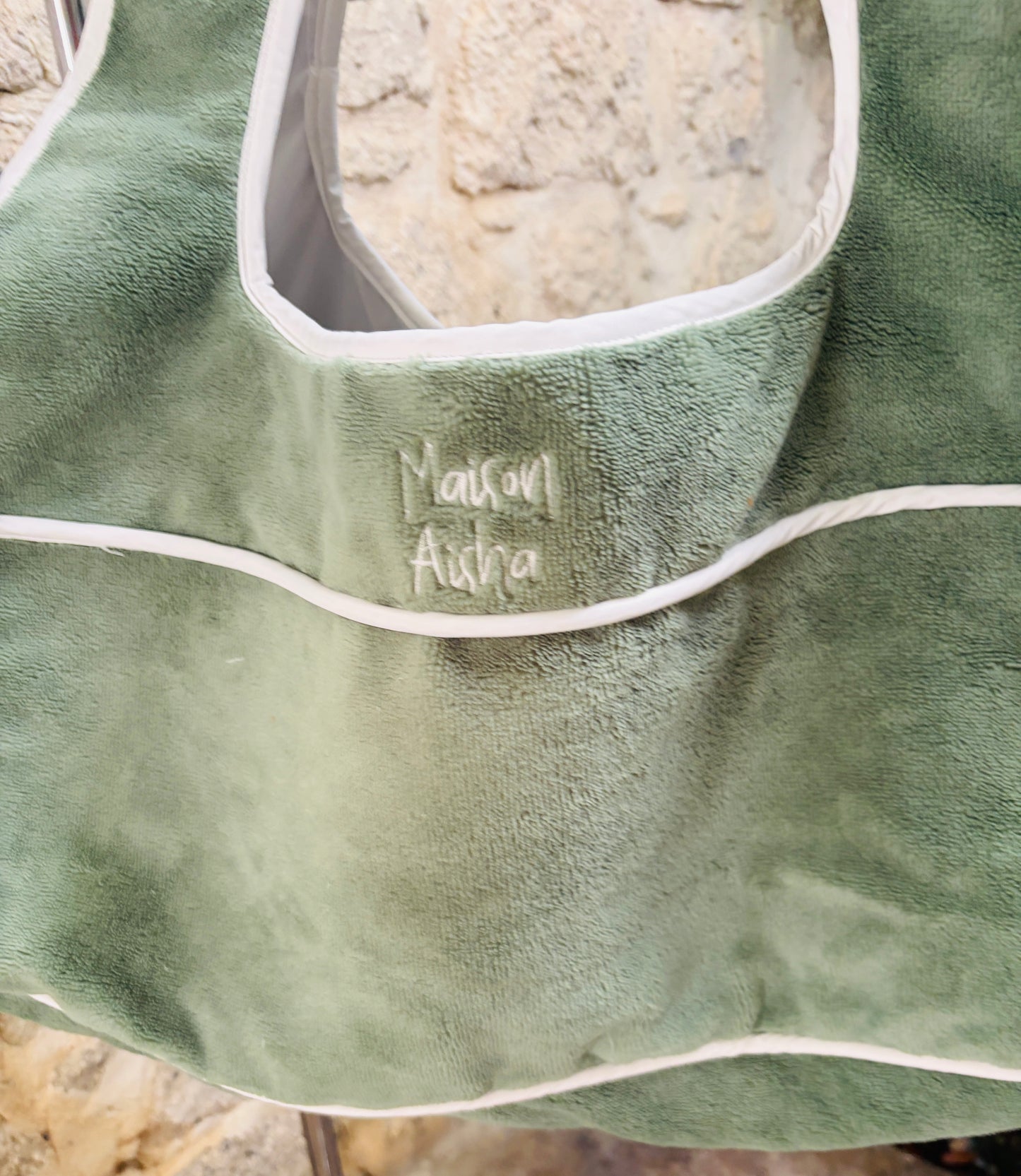 AISHA TOWEL BEACH BAG MINT