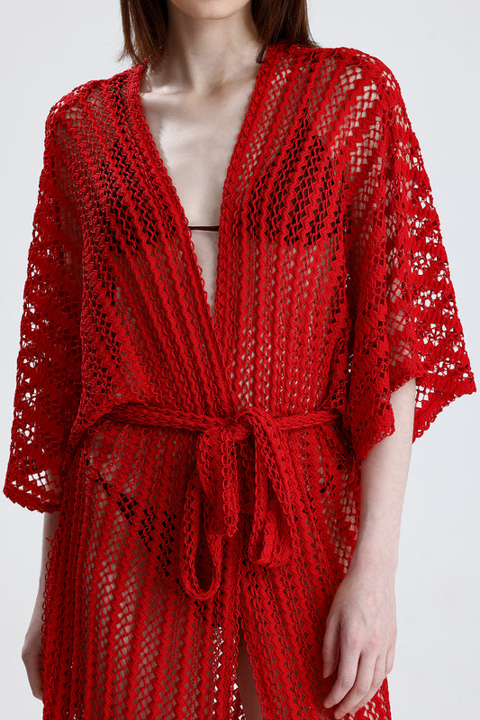 Cincture Kırmızı Kimono