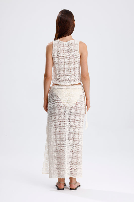 SOLEIL PAREO SET-ECRU