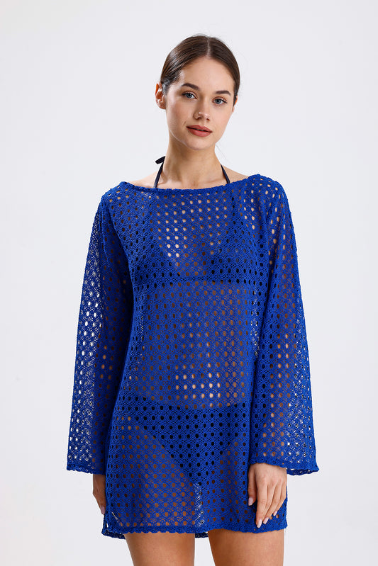 NERINA OPEN KNIT MINI DRESS