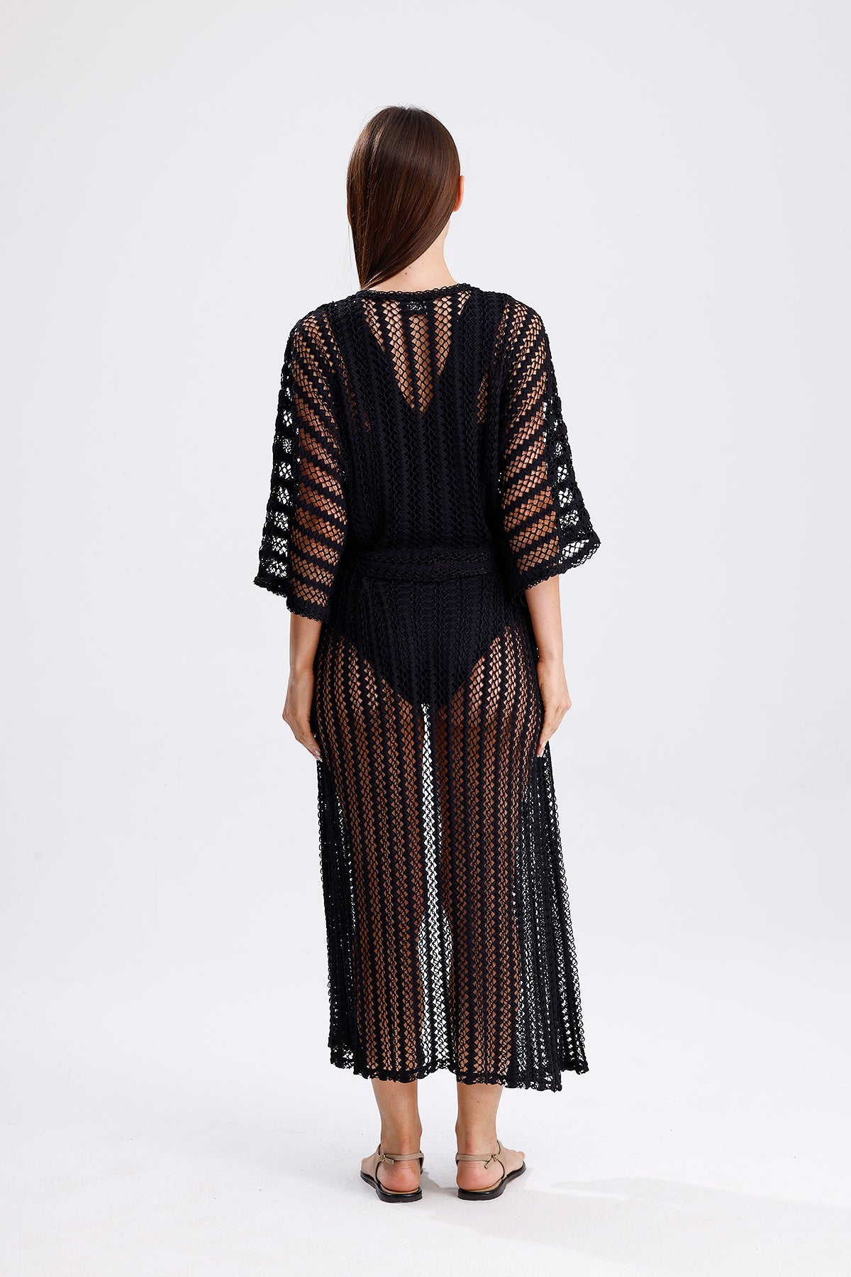 Cincture Siyah Kimono