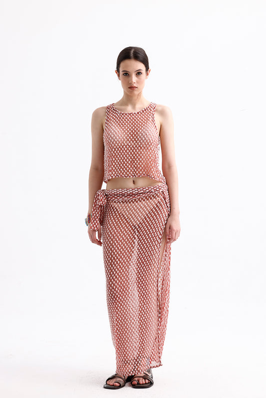 Pearl Kırmızı Pareo Set