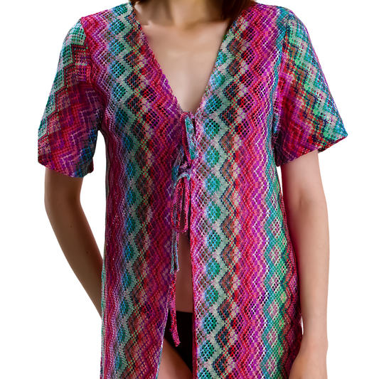 Knit Pembe Kimono